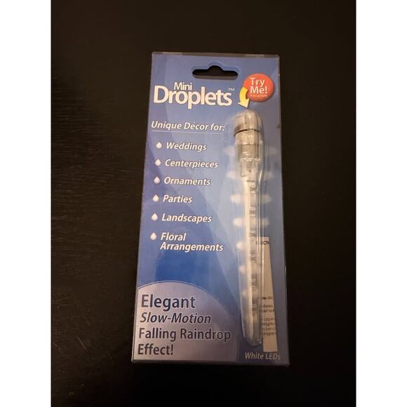 Mini Droplets Elegant Falling Raindrop Effect White LEDs - Pack of 4 - Picture 1 of 4
